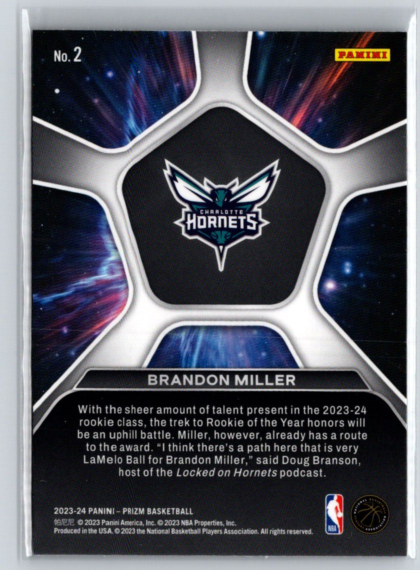 2023-24 Panini Prizm #2 Brandon Miller Deep Space N42
