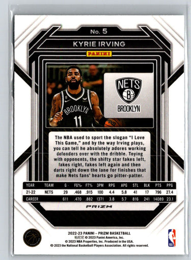 2022-23 Panini Prizm #5 Kyrie Irving Prizms Green Wave N42
