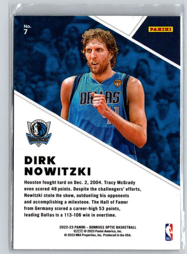2022-23 Donruss Optic #7 Dirk Nowitzki Winner Stays N42