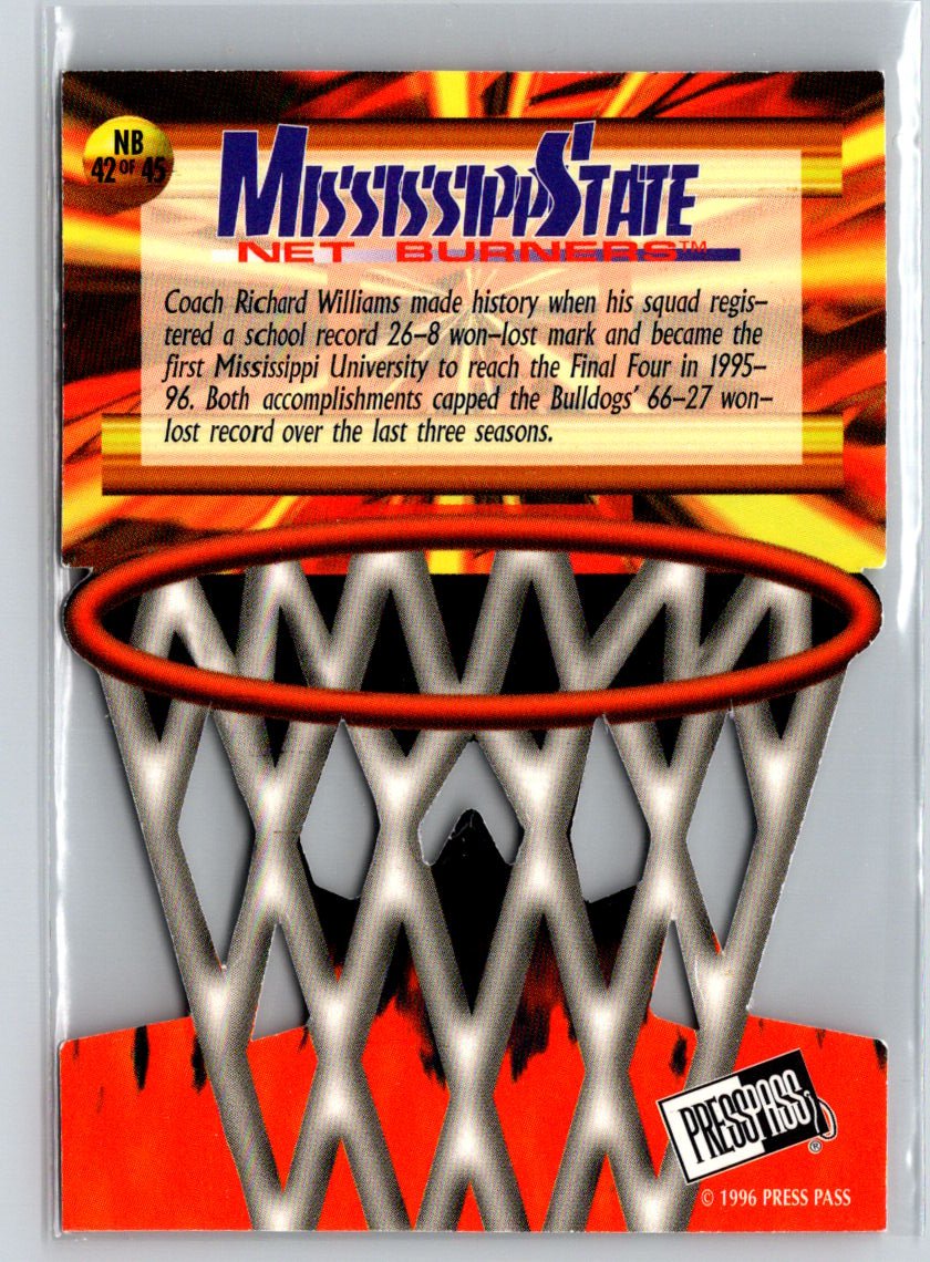 1996 Press Pass #NB 42 Erick Dampier Net Burners N42