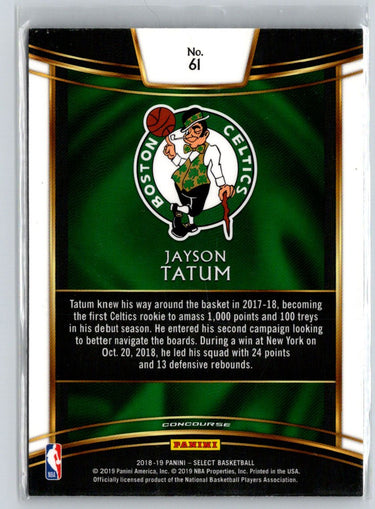 2018-19 Panini Select #61 Jayson Tatum N42