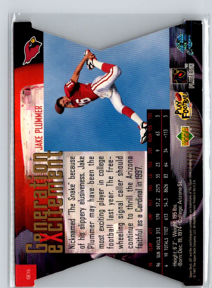 1997 Upper Deck UD3 #GE15 Jake Plummer Generation Excitement N42