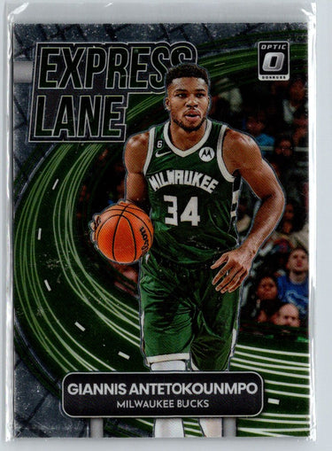 2022-23 Donruss Optic #10 Giannis Antetokounmpo Express Lane N43