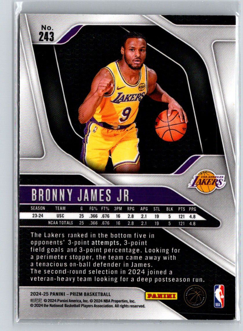 2024-25 Panini Prizm #243 Bronny James Jr. N43