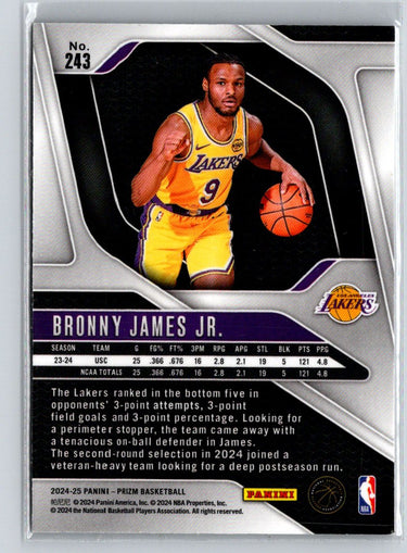 2024-25 Panini Prizm #243 Bronny James Jr. N43