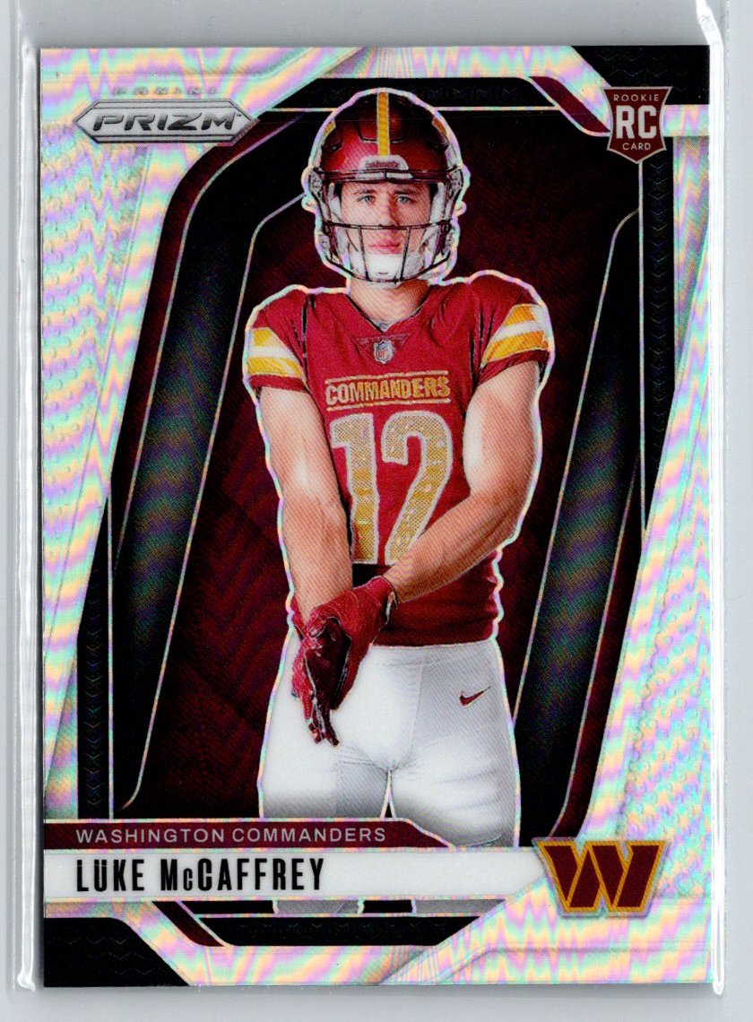 2024 Panini Prizm #26 Luke McCaffrey Rookie Variations Silver Prizm N43
