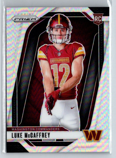 2024 Panini Prizm #26 Luke McCaffrey Rookie Variations Silver Prizm N43