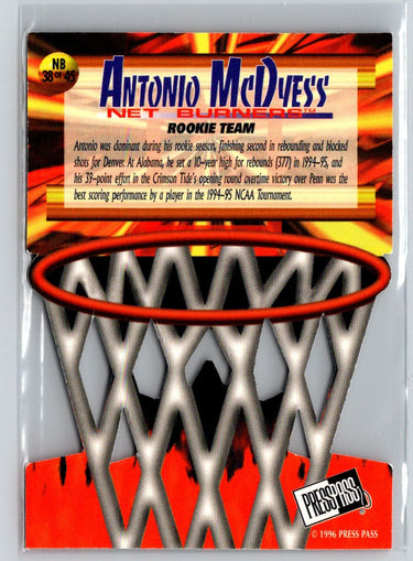 1996 Press Pass #NB 38 Antonio McDyess Net Burners N43