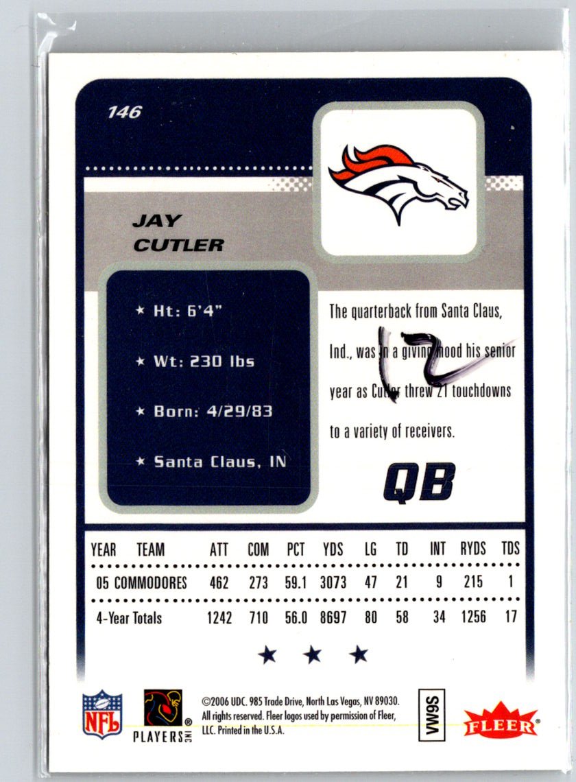2006 Fleer #146 Jay Cutler N43