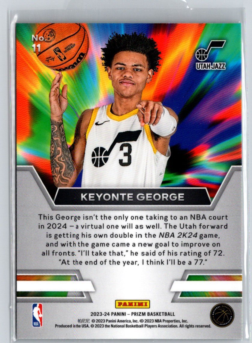 2023-24 Panini Prizm #11 Keyonte George Instant Impact N44