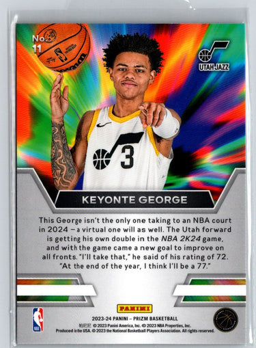 2023-24 Panini Prizm #11 Keyonte George Instant Impact N44