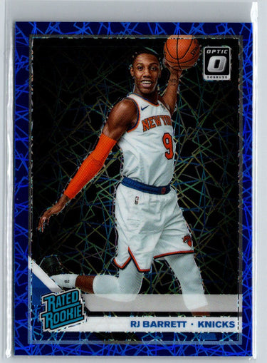 2019-20 Donruss Optic #178 RJ Barrett Blue Velocity N44