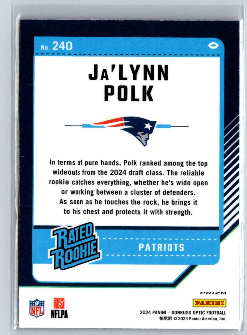 2024 Donruss Optic #240 Ja'Lynn Polk Blue Hyper N44