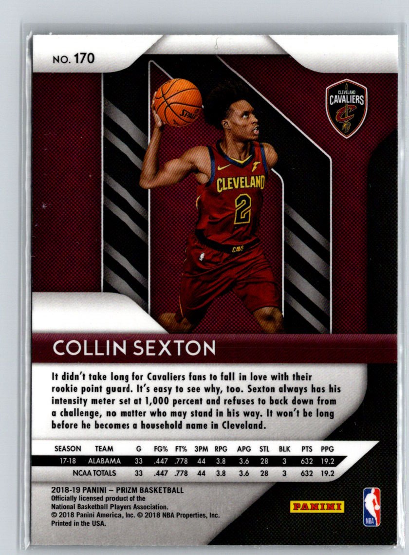 2018-19 Panini Prizm #170 Collin Sexton N44