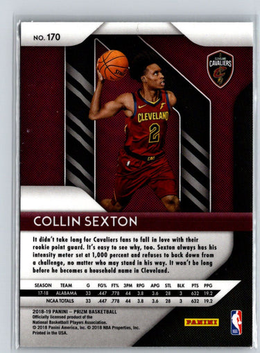 2018-19 Panini Prizm #170 Collin Sexton N44