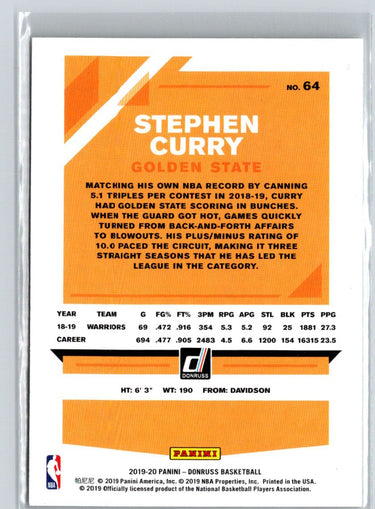 2019-20 Donruss #64 Stephen Curry N45