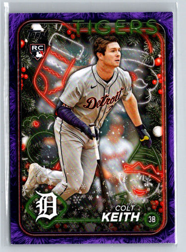 2024 Topps Holiday #H62 Colt Keith Purple Glitter #/99 N46