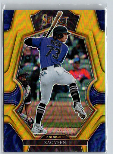 2023 Panini Select #196 Zac Veen Gold Prizm #/10 N46