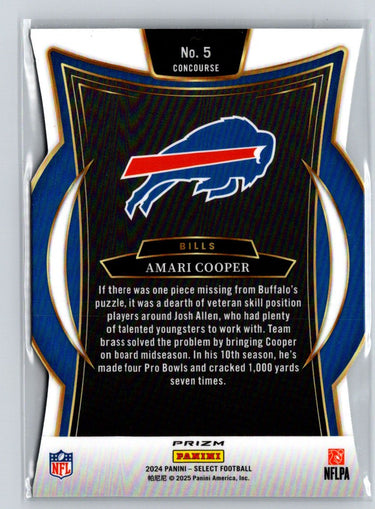 2024 Panini Select #5 Amari Cooper Silver Prizm Die Cut N46
