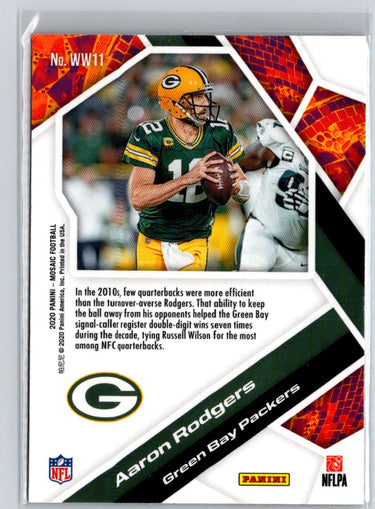 2020 Panini Mosaic #WW11 Aaron Rodgers Will to Win N47