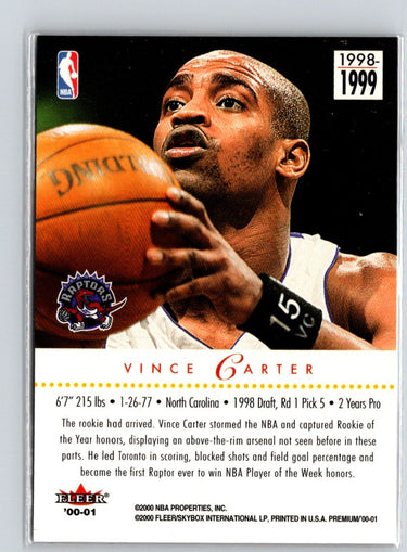 2000-01 Fleer Premium #1998-1999 Vince Carter 10th Anni-Vince-ry N49