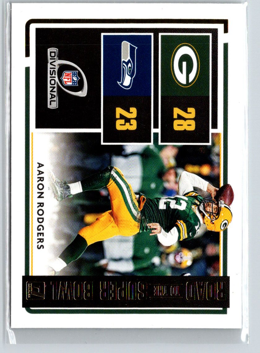 2020 Donruss #RSBDR-AR Aaron Rodgers Road to the Super Bowl Divisional Round N50