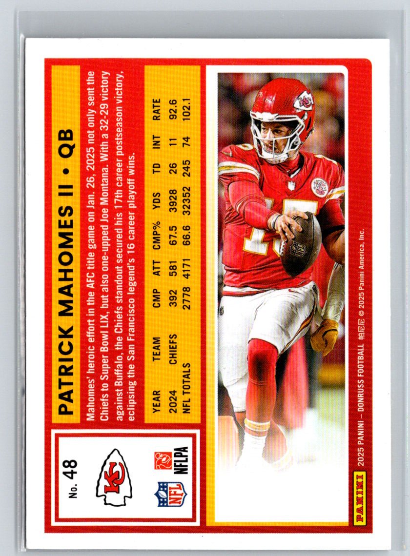 2025 Donruss #48 Patrick Mahomes II N51