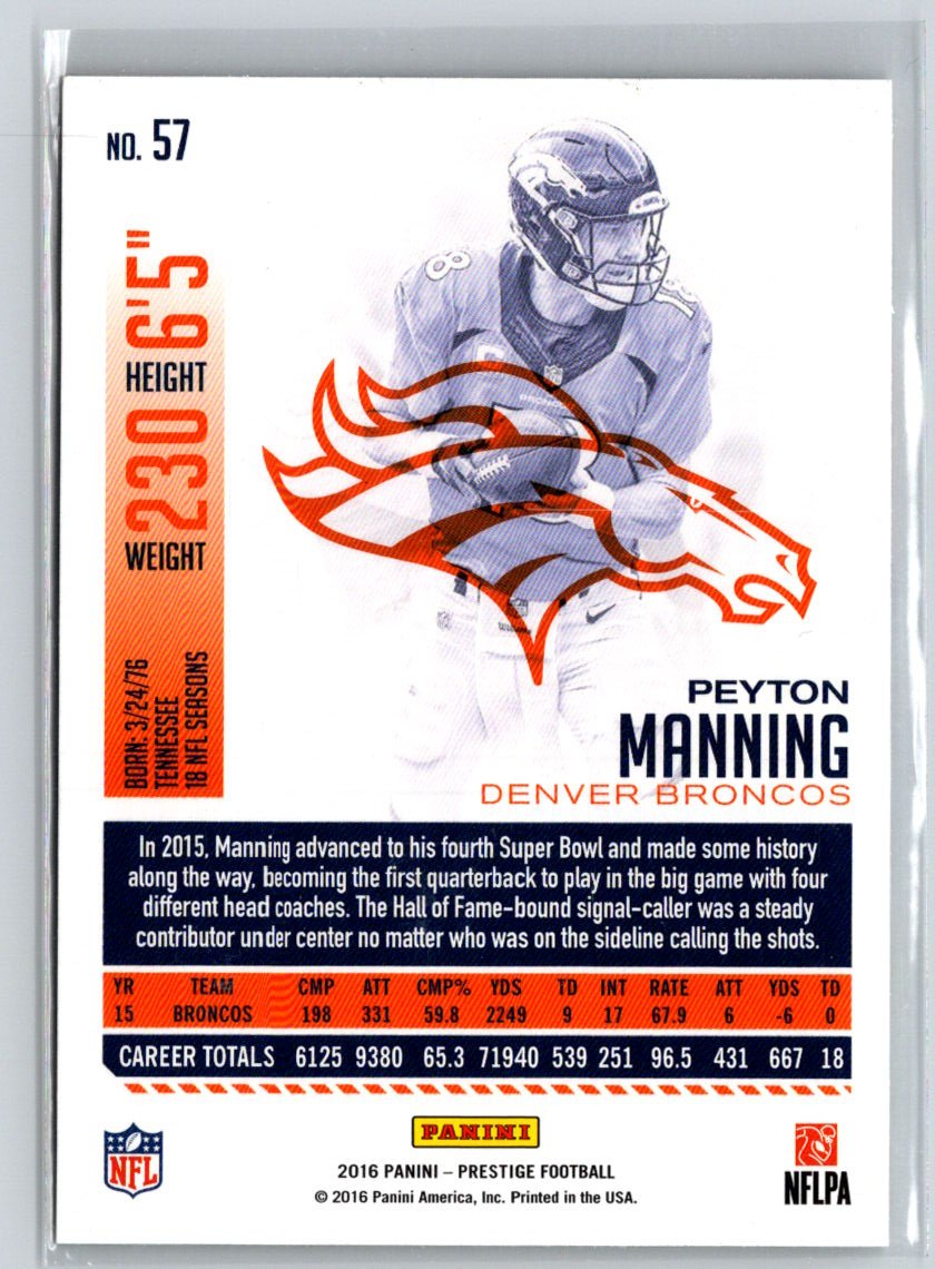 2016 Panini Prestige #57 Peyton Manning N51