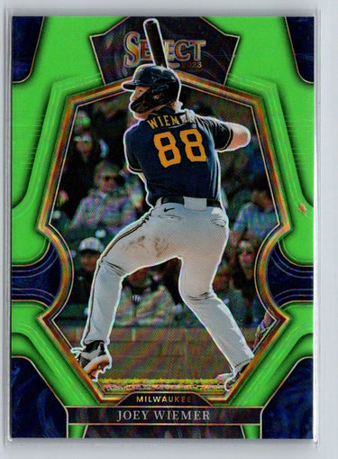 2023 Panini Select #162 Joey Wiemer Neon Green Prizm #/75 N51