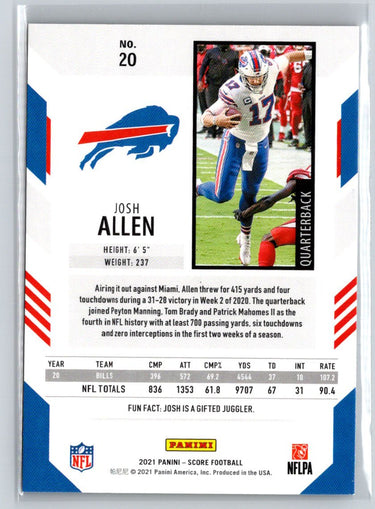 2021 Score #20 Josh Allen N52