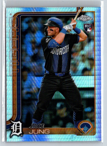 2025 Topps Chrome #225 Jace Jung Prism Refractors N52
