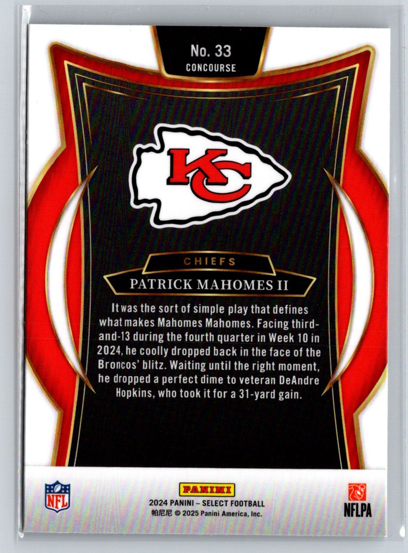 2024 Panini Select #33 Patrick Mahomes II N52