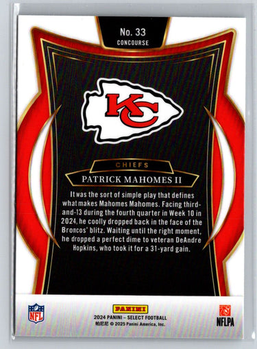 2024 Panini Select #33 Patrick Mahomes II N52