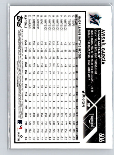 2023 Topps #606 Avisaíl García Blue Foilboard #/999 N53