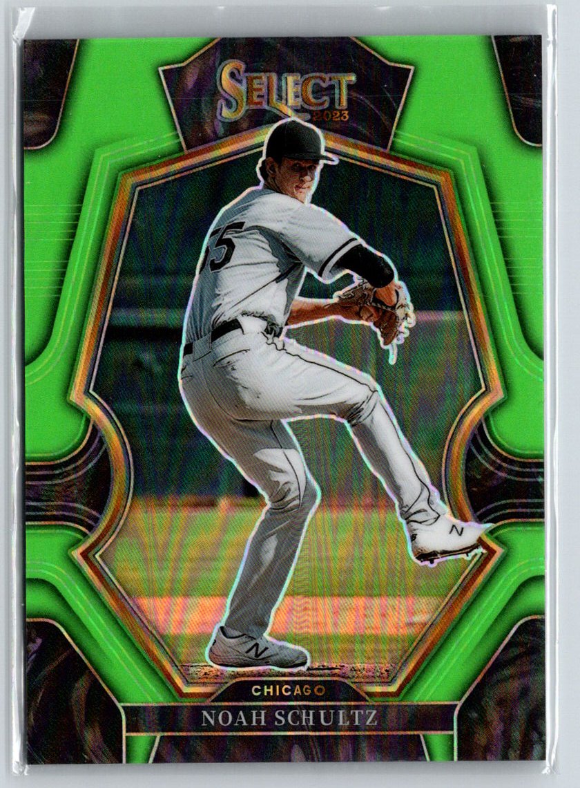 2023 Panini Select #119 Noah Schultz Neon Green Prizm #/75 N53
