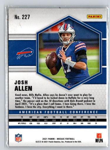 2021 Panini Mosaic #227 Josh Allen N53