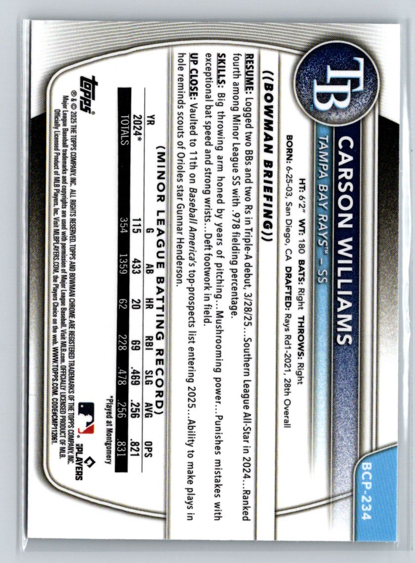 Bowman Chrome # Carson WIlliams N54