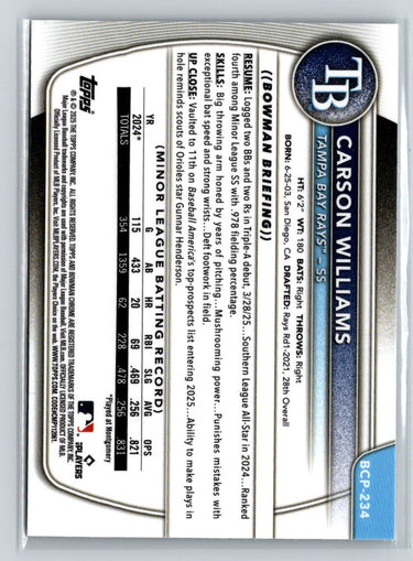 Bowman Chrome # Carson WIlliams N54