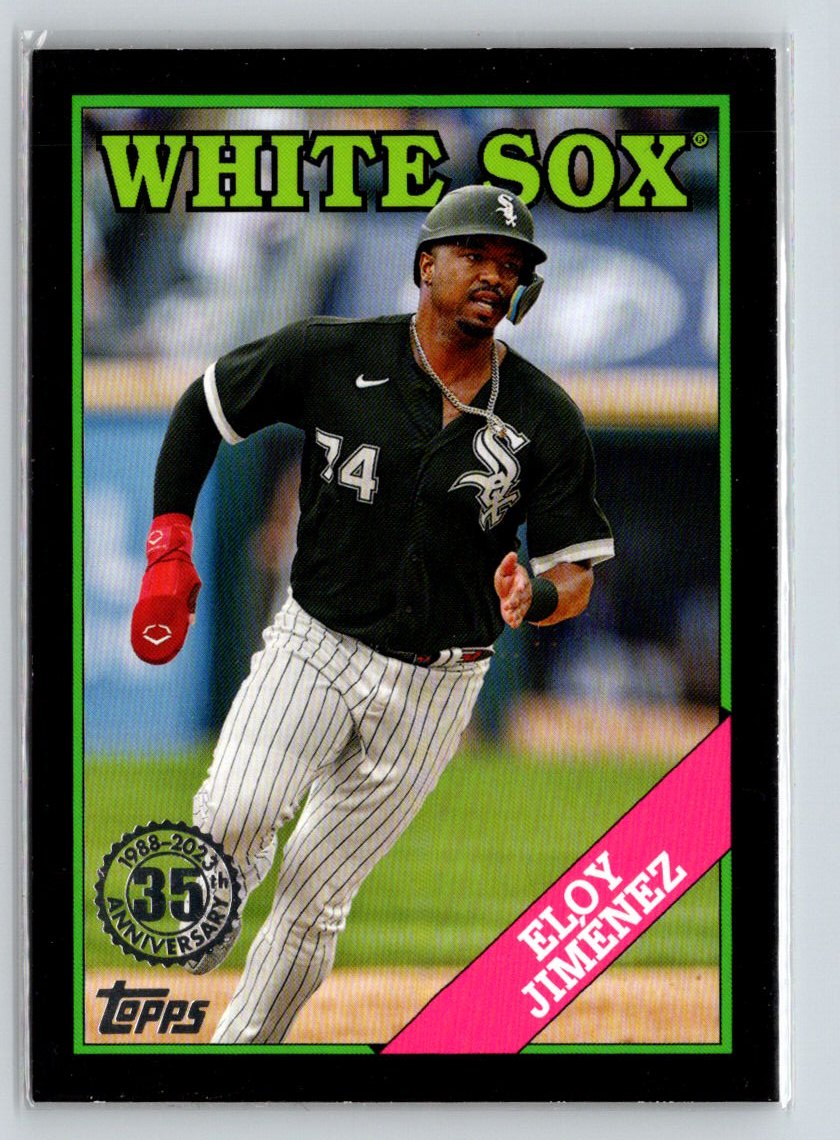 2023 Topps #2T88-18 Eloy Jiménez 1988 35th Anniversary Black #/299 N54