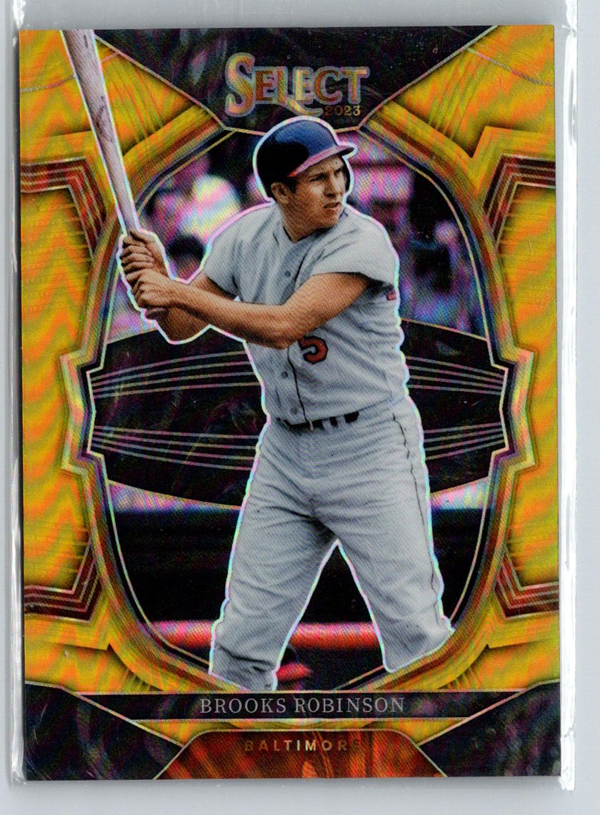 2023 Panini Select #20 Brooks Robinson Gold Shimmer Prizm SN /10 N54
