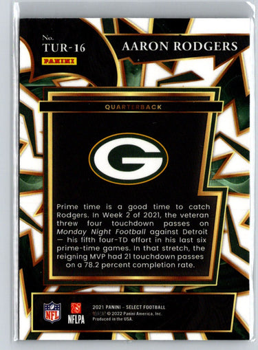 2021 Panini Select #TUR-16 Aaron Rodgers Turbocharged N54