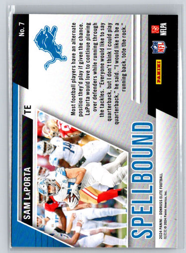 2024 Donruss Elite #7 Sam LaPorta Spellbound Green N55