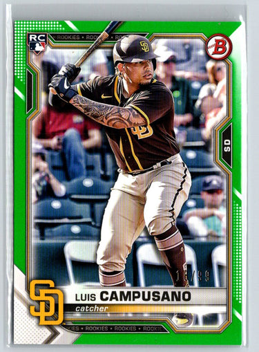 2021 Bowman #68 Luis Campusano Green #/99 N55