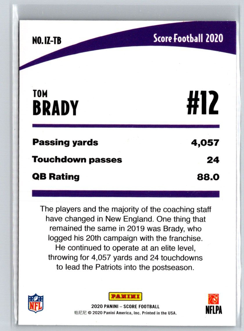 2020 Score #IZ-TB Tom Brady In the Zone Gold N56