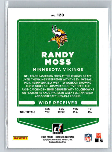 2021 Donruss #128b Randy Moss No Helmet N56