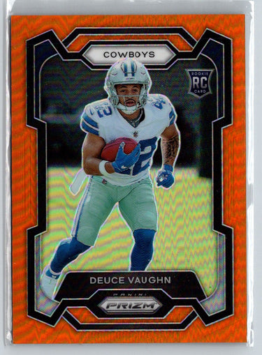 2023 Panini Prizm #324 Deuce Vaughn Orange Prizm SN /249 N56
