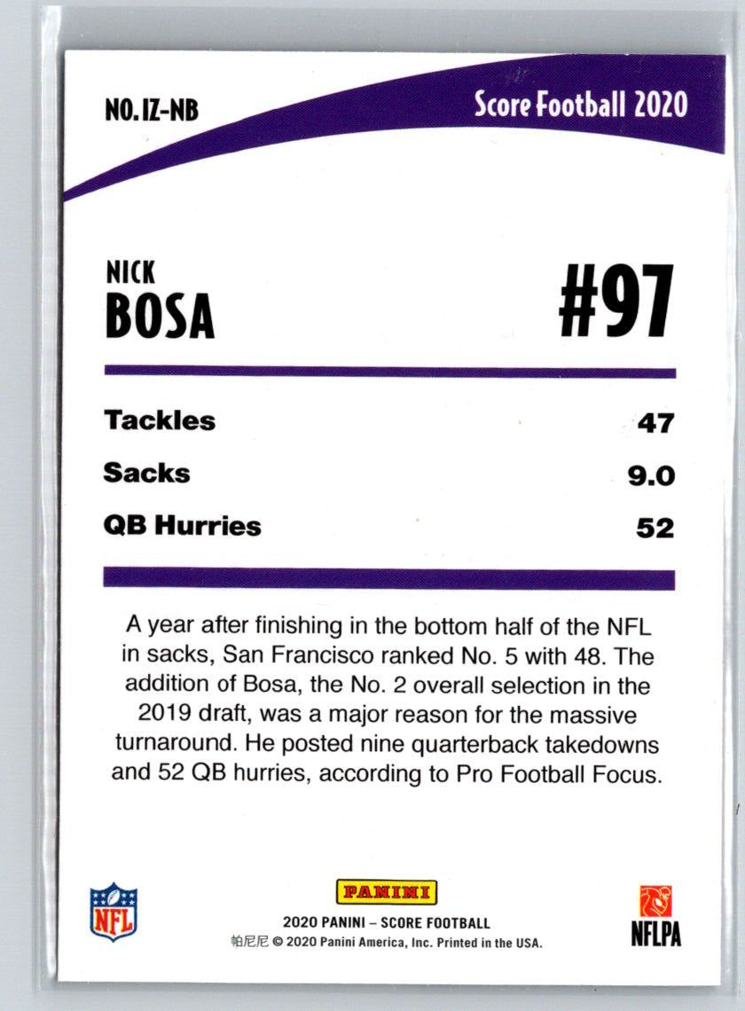 2020 Score #IZ-NB Nick Bosa In the Zone N57