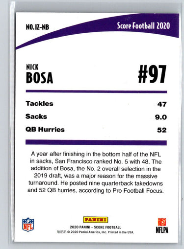 2020 Score #IZ-NB Nick Bosa In the Zone N57
