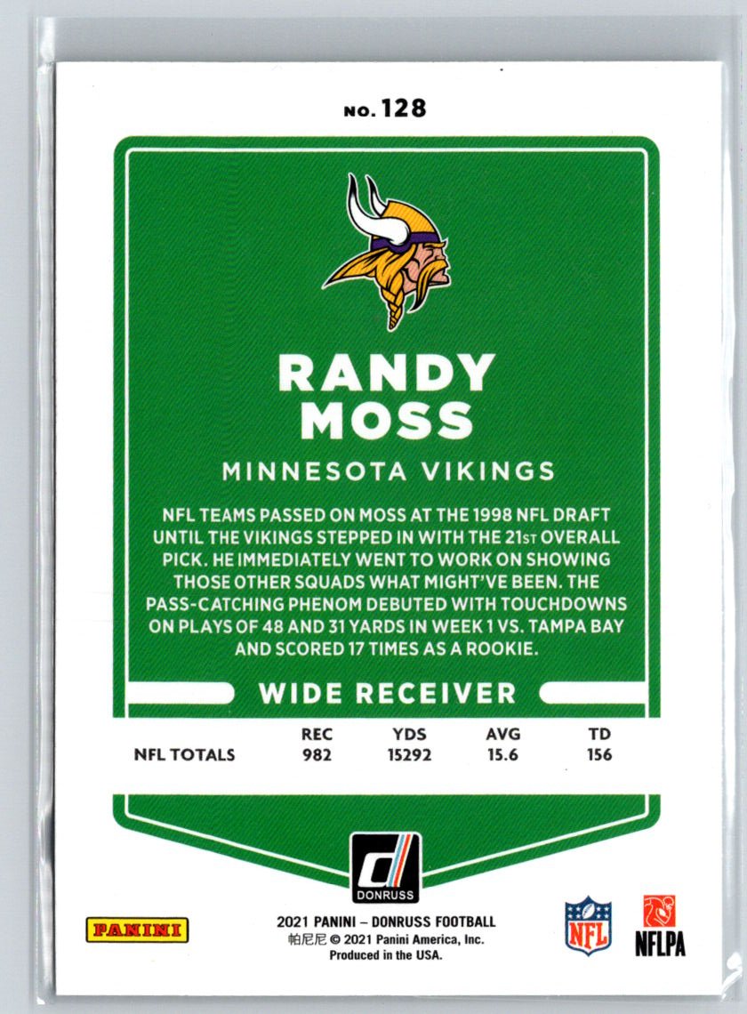 2021 Donruss - Press Proof Premium #128b Randy Moss No Helmet N57
