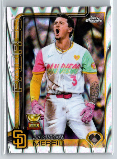 2025 Topps Chrome #61 Jackson Merrill Silver Wave Refractors N58